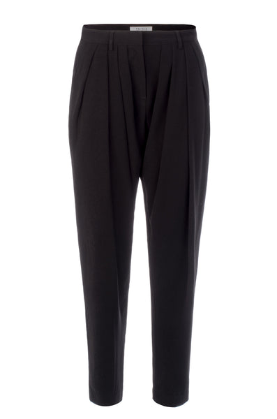 Draped Trousers in Black