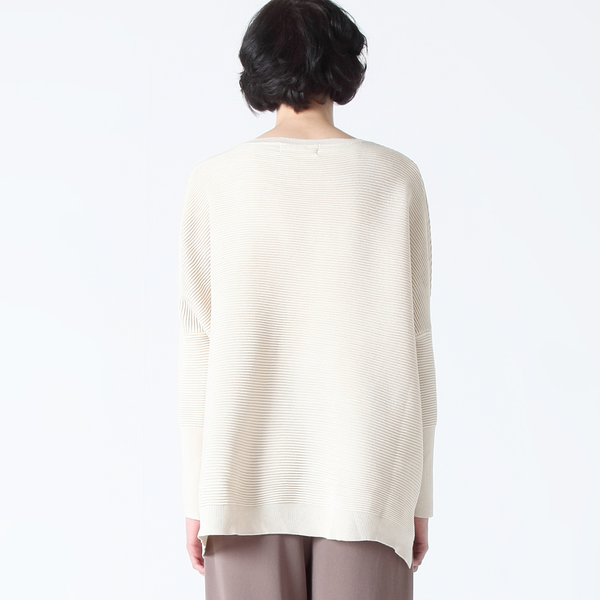 Cream oversized ribbed jumper