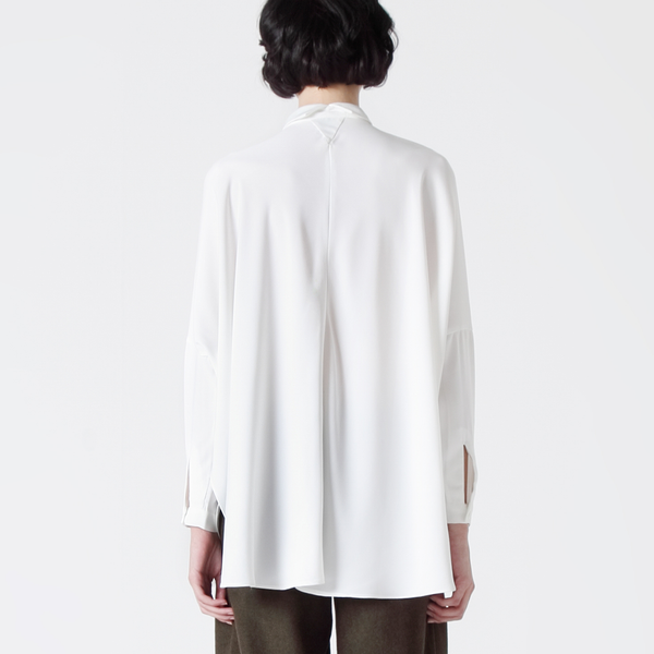 Cape Shirt with Slit Back Collar