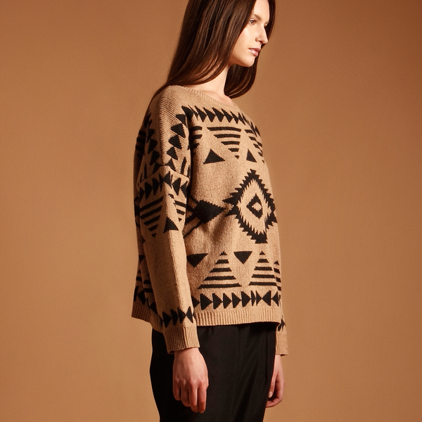 Aztec-print jumper