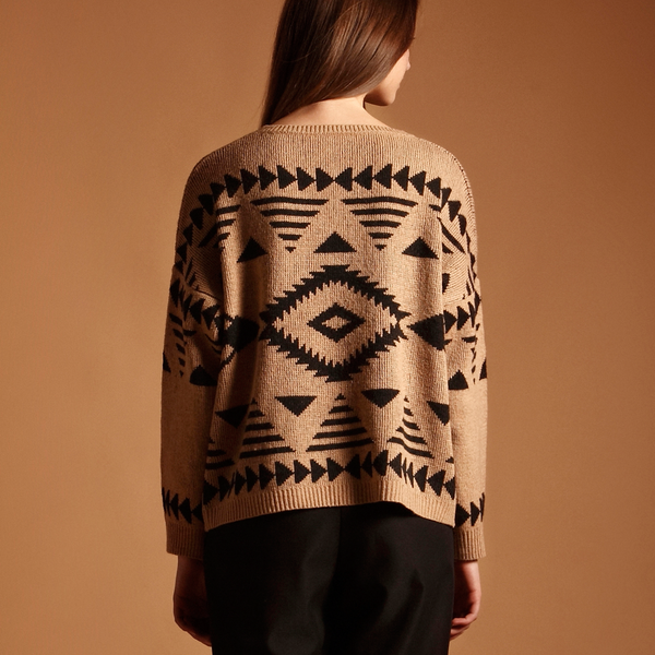 Aztec-print jumper