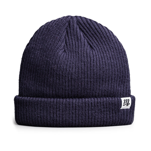 "M" Fisherman Beanie (Navy)